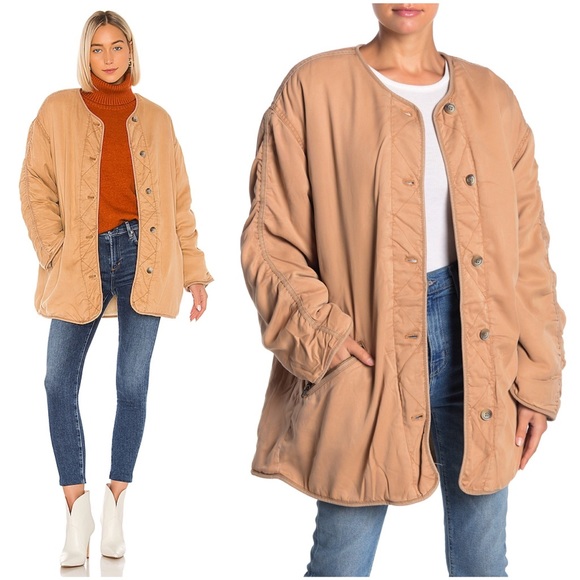 FREE PEOPLE Ivy Jacket Reversible Sherpa Coat M - Picture 7 of 8